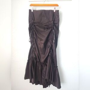 Chicstar Chic Star Skirt  maxi Mary Hildebrandt Black Lace-Up Bustle Skirt